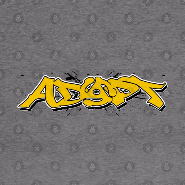 Adapt 45 (yellow with black splatter) by Nostalgink